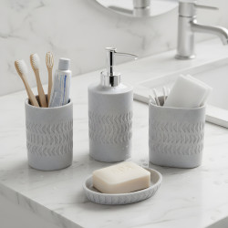 Ceramic Bathroom Set - 4 Pcs